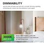 Sunco Lighting 4 Pack G25 LED Globe, 6W=40W, Dimmable, 450 LM, 3000K Warm White, E26 Base, Ideal for Bathroom Vanity or Mirror - UL & Energy Star