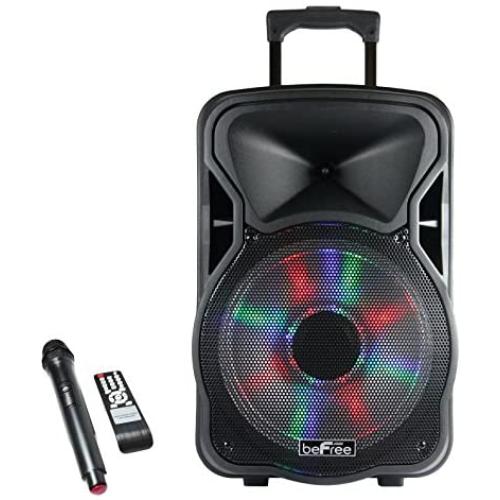 beFree Sound BFS-5800 Bluetooth Rechargeable, Party Speaker with Illuminating Lights, 15 W