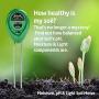 Soil pH Meter, 3-in-1 Soil Test Kit For Moisture, Light & pH, A Must Have For Home And Garden, Lawn, Farm, Plants, Herbs & Gardening Tools, Indoor/Outdoors Plant Care Soil Tester (No Battery Needed)