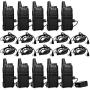Retevis RT22 2 Way Radios Walkie Talkies,Rechargeable Long Range Two Way Radio,16 CH VOX Small Emergency 2 Pin Earpiece Headset,for School Retail Church Restaurant (Packed in Pairs with 5 Boxes)
