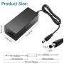 SHNITPWR 24V 3A DC Power Supply Adapter AC 100V~240V to DC 24 Volt 3 Amp 72W Converter Transformer 5.5x2.5mm Plug for 5050 3528 LED Strip Light 3D Printer LED Driver CCTV Security System LCD Monitor