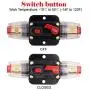 2 Pack Inline 150amp Circuit Breaker with Manual Reset Fuse Holder for Car Audio Marine Boat Stereo with Wire Lugs and Heat Shrink Tube