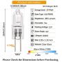 12 Pack, G4 Halogen Light Bulb , T3 JC Type Clear 20W 12V AC/DC Bi-Pin Bulb for Landscape Lighting,Accent Lights, Track Lighting,Under Cabinet Puck Light, Chandeliers,360°Beam Angle/Warm White