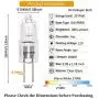 12 Pack, G4 Halogen Light Bulb , T3 JC Type Clear 20W 12V AC/DC Bi-Pin Bulb for Landscape Lighting,Accent Lights, Track Lighting,Under Cabinet Puck Light, Chandeliers,360°Beam Angle/Warm White