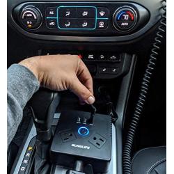 SUNGLIFE 150W Car Power Inverter, DC 12V to 110V AC Converter with 1 Socket Cigarette Lighter Adapter