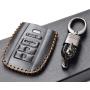 Vitodeco Genuine Leather Smart Key Keyless Remote Entry Fob Case Cover with Key Chain for ACURA RLX, ACURA TLX, ACURA ILX (4 Buttons, Black)