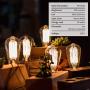 Clear Incandescent Edison Light Bulbs 6 Packs, Brightown Edison Light Bulbs 60 Watt E26 Base Dimmable Decorative Antique Filament Edison Light Bulbs 190 Lumens, Warm White
