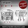Energizer 3000 Watts Power Inverter, 12V to 110 Volts Modified Sine Wave Car Inverter, Dual AC Outlets, 2 USB Ports 2.4A ea and Hardwire Kit, Battery Cables Included - METLab Approved Under UL STD 458