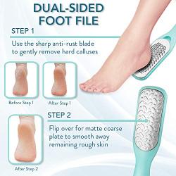 Callus Remover For Feet | Double-sided Dead Skin Remover - Rough Pedicure Foot File For Exfoliation & Fine Foot Scrubber for Smoothing & Softening Skin