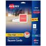 Avery Square Cards with Rounded Edges, 2.5'' x 2.5'', Clean Edge, Inkjet, 180 Cards (35702)