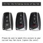 TANGSEN Smart Key Fob Personalized Case Protective Cover for HYUNDAI AZERA EQUUS GENESIS SANTA FE SPORT 3 4 Button Keyless Entry Remote 3D Twill Weave Carbon Fiber ABS Plastic Emboss