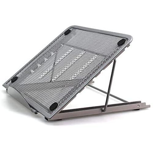 Baobeir Mesh Ventilated Adjustable Laptop Stand for Laptop/Notebook/iPad/Fire 7/Fire 8/Fire 10/Samsung Tab/Tablet and More (Gray)