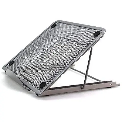 Baobeir Mesh Ventilated Adjustable Laptop Stand for Laptop/Notebook/iPad/Fire 7/Fire 8/Fire 10/Samsung Tab/Tablet and More (Gray)