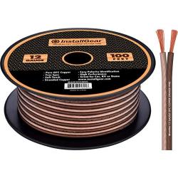 InstallGear 12 Gauge Speaker Wire - 99.9% Oxygen-Free Copper - True Spec and Soft Touch Cable (100-feet)