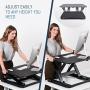 Height Adjustable Stand Up Desk Converter Ergonomic Sit Stand Riser - Flat Top Table Size 22x26 Supports 30lbs - No Assembly Required - Premium Quality and Very Sturdy - Perfect for Laptops or iMacs