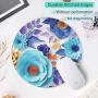 ITNRSIIET Mouse Pad, Stitched Edge, Premium-Textured Mouse Mat, Waterproof, Non-Slip Rubber Base Round Mousepad for Laptop Computer PC Office. Cute Design Desk Accessories, Cute Flower