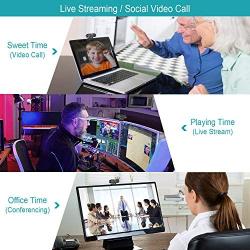 Webcam with Microphone, 1080P Full HD Webcam Streaming Computer Web Camera for Video Calling Conferencing Recording, USB Webcams for PC Laptop Desktop