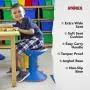 Storex Wiggle Stool, Adjustable Height 12”, 14”, 16”, or 18” for Active Seating in The Classroom, Blue (00301U01C)