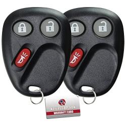 KeylessOption Keyless Entry Remote Control Car Key Fob Replacement for LHJ011 (Pack of 2)