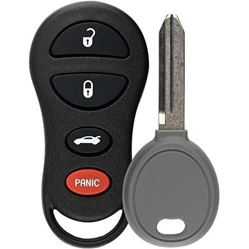 KeylessOption Keyless Remote Fob Uncut Ignition Car Key for Jeep Liberty, Stratus, Intrepid GQ43VT17T, 04602260