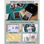 Phomemo M02 Mini Printer- Portable Bluetooth Thermal Printer Pocket Sticker Printer Compatible with iOS + Android for Organizing Office Documents，Work List Printing, Black and White Picture, Black