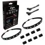 PC RGB LED Strip Light, Easy Install with 8pcs Strong Magnetic Clips, Black Silicone Housing 2PCS Strips 42LEDs for 12V 4-Pin RGB LED Header, ASUS Aura RGB, MSI Mystic Light, Gigabyte RGB Funsion M/B