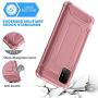 ORETECH Designed for Galaxy A51 Case with [2 x Tempered Glass Screen Protector] 360° Full Body Hard PC Soft TPU Rubber Silicone Edge Protective Cover for Samsung Galaxy A51 4G 6.5'' Rosegold