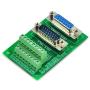 Electronics-Salon D-SUB DB15 Male/Female Header Breakout Board, DSUB Terminal Block, Connector.