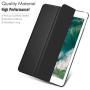 MoKo Case Fit 2018/2017 iPad 9.7 6th/5th Generation - Slim Lightweight Smart Shell Stand Cover with Translucent Frosted Back Protector Fit Apple iPad 9.7 Inch 2018/2017, Black(Auto Wake/Sleep)