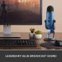 Blue Yeti USB Mic for Recording & Streaming on PC and Mac, 3 Condenser Capsules, 4 Pickup Patterns, Headphone Output and Volume Control, Mic Gain Control, Adjustable Stand, Plug & Play - Midnight Blue