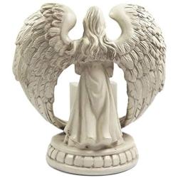 Bitcircuit Praying Angel Statue Candle Holder, Angel Electronic Candle Holder with Flameless LED Candle, Guardian Angel Wings Sculpture Statue Sympathy Gift for Home Wedding Christmas
