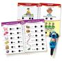 Educational Insights Hot Dots Jr. Lets Master Kindergarten Reading, Ages 5 and Up & Hot Dots Jr. Lets Master Pre-K Reading Set with Ace Pen, Ages 4 and Up, (100 Self-Checking Lessons)