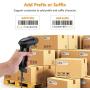 Evnvn USB Wired 1D 2D Barcode Scanner, CCD QR PDF417 Data Matrix Screen Image Scanning Handheld Bar Code Reader with Auto-Sensing Scan for Warehouse, Bookstore, Express