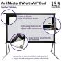 Elite Screens Yardmaster 2 DUAL Projector Screen, 100-INCH 16:9, Front and Rear Wraith Veil Dual 4K / 8K Ultra HD, Active 3D, HDR Ready Indoor and Outdoor Projection Screen, OMS100H2-Dual