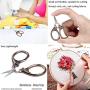 BIHRTC Little Scissors Embroidery Scissors Sharp Stainless Steel Straight Tip Scissor Cross Stitch Sewing Tool Detail Craft Shears for DIY Craft Thread Cutting, Needlework, Sewing
