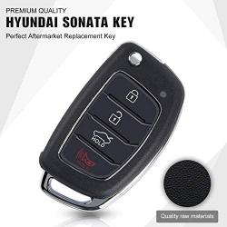 PERSUPER Car Key Fob Fit for Hyundai 2015 2016 2017 Sonata OEM Remote (95430-C1010) Keyless Entry System 433 MHz(TQ8-RKE-4F16)