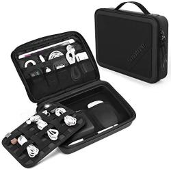 Smatree Universal Travel Case for Small Electronics Accessories Compatible for 7.9 inches iPad Mini 4 Protective Gadget Bag with Handle, Lightweight Cable Organizer,Black