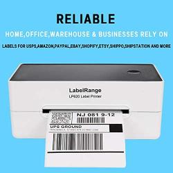 LabelRange 300DPI Thermal Label Printer - Label Printer 4x6 - Shipping Label Printer,Support Amazon Ebay Paypal Shopify Etsy Shipstation and More On Windows&Mac,Home Office&Businesses Organization