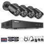 ANNKE 8 Channel Security Camera System 5MP Lite H.265+ CCTV DVR Recorder and (4) 1080P Weatherproof Indoor/Outdoor Surveillance Cameras, Email Alert with Snapshots, NO Hard Drive-S300