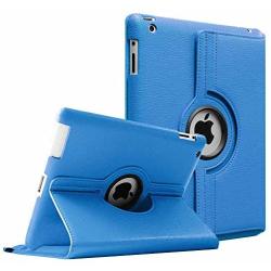 Fintie Rotating Case for iPad 4 3 2 (Old Model) 9.7 inch Tablet - 360 Degree Rotating Smart Stand Protective Cover Auto Wake/Sleep for iPad 4th Gen Retina Display, iPad 3 & iPad 2, Blue