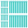 Wrap-It Storage Self-Gripping Reusable Cable Ties, Aqua, 40 Pack (20 4” Straps, 20 8” Straps) – Hook and Loop Cord and Wire Organizer for Computer, PC, and Desk Cable Management