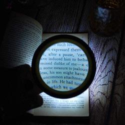 Magnifying Glass with Light,30X High Power Jumbo Lighted Magnifier Lens for Seniors Reading Small Print,Stamps, Map,Inspection, Macular Degeneration