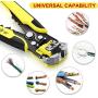 Wire Stripper 24-10 AW/ 34-3 Gauge/ 0.2-6 mm, Dromild Automatic Wire Stripping Tool, 8 Inch Self-adjusting Wire Stripper, 3 in 1 Wire Stripping Pliers for Wire Stripping, Cutting, Crimping