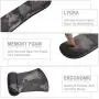 HOMKUMY Mouse Pad with Wrist Support and Keyboard Wrist Rest, Ergonomic Memory Foam Wrist Cushion Support with Non Slip Rubber Base Set for Computer, Laptop, Mac, Easy Typing & Pain Relief, World Map