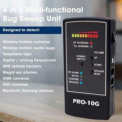 DefCon Security Products PRO-10G GPS Tracker Finder and Law-Grade Counter Surveillance Bug Sweep - Newest Professional Handheld Detection of All Active GPS Trackers, Mobile Phones