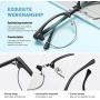 AOMASTE Blue Light Blocking Glasses Retro Semi Rimless UV400 Clear Lens Computer Eyewear For Men Women