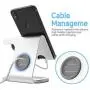 Apple Watch Stand, ZVEdeng Cellphone and Apple Watch Stand, Apple Watch Charging Station, Universal Stand Holder for iPhone 12 Pro Max/12/12 Pro/12 Mini, Apple Watch Both 38mm-42mm (Silver-Leather)