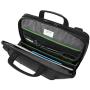 Targus Balance EcoSmart Briefcase Made from Recycled Weather Resistant & PVC-Free Material for Professional Commuter, Checkpoint-Friendly, Suspension Protection fits 15.6-Inch Laptop, Black (TBT918US)
