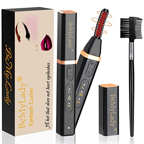 Heated Eyelash Curler, USB Rechargeable Electric Eyelash Curler for Quick Natural Curling,Long Lasting Eyelashes Curl Tool Valentines Gifts for Girls
