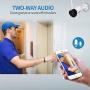 SV3C WiFi Outdoor Camera, 1080P HD Wireless Security IP CameraS, Waterproof Surveillance CCTV Camera with Two Way Audio, IR LED Motion Detection Night Vision Camera, Support Max 128GB SD Card